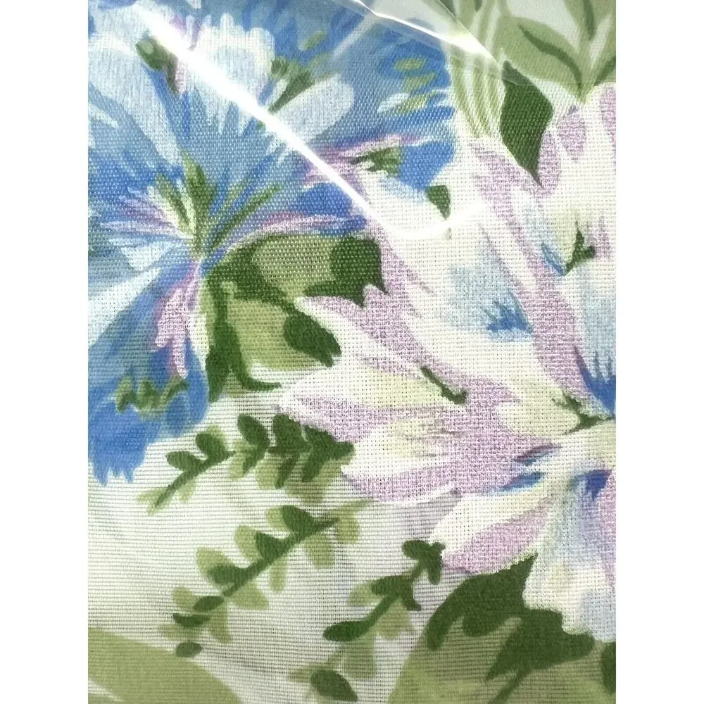 VTG Sears Carnation Floral Curtains Panels Draperies NOS Pair Width: 48” X 84”